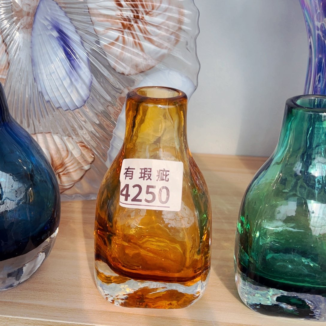 琉璃4250微瑕高14 花瓶摆件