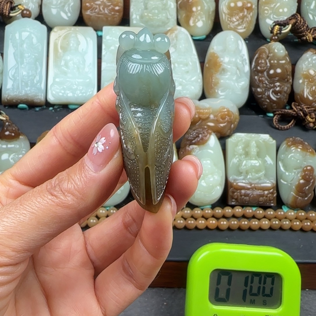 星***心和田玉未镶嵌挂件