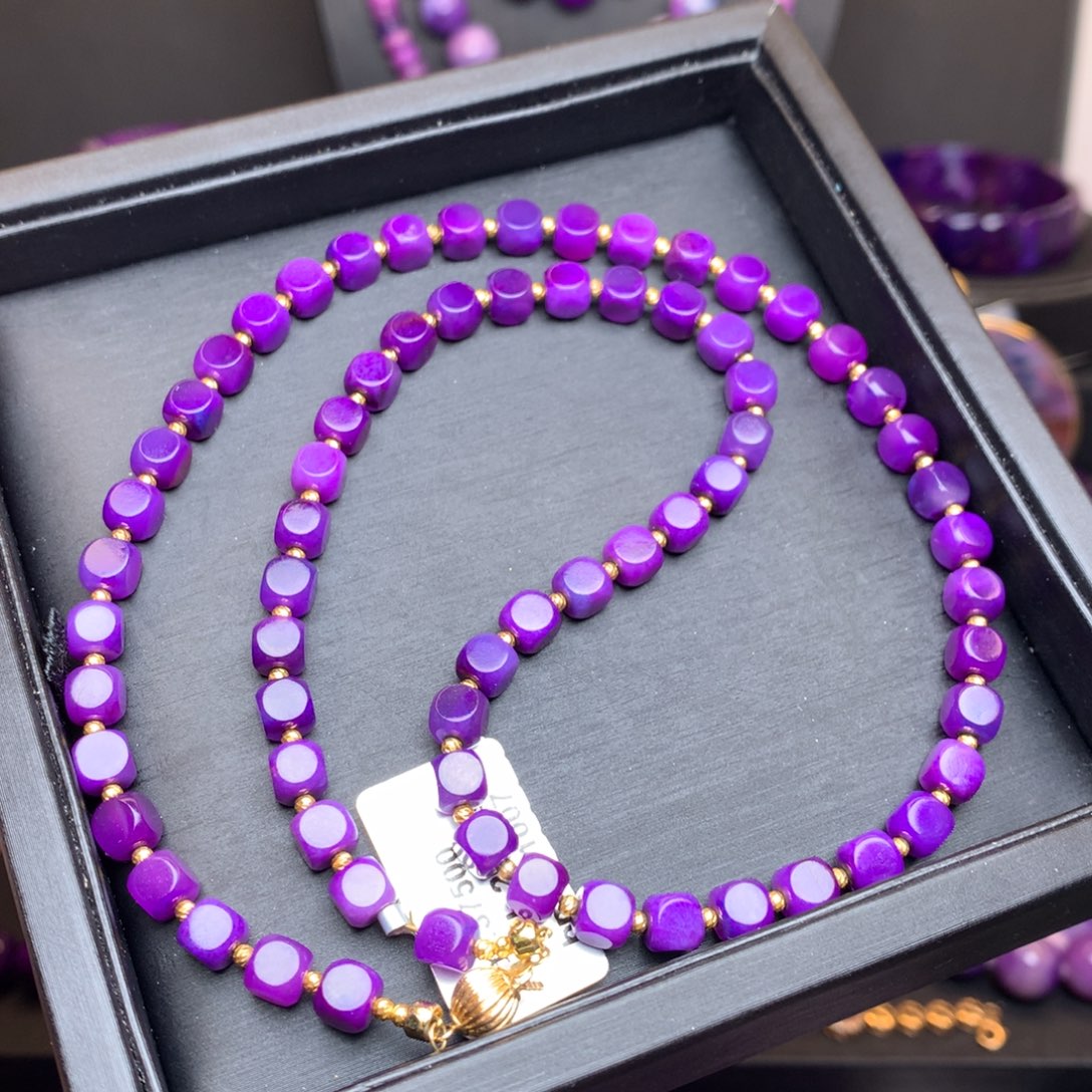 苏纪石（舒俱来）18K金镶嵌项链