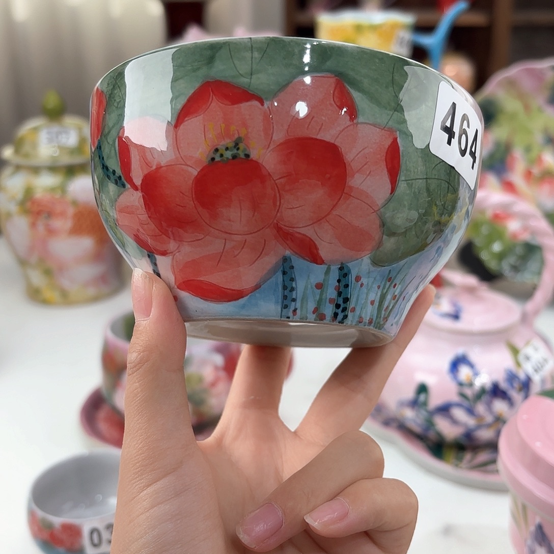 景德镇手绘高温釉下彩陶瓷茶具