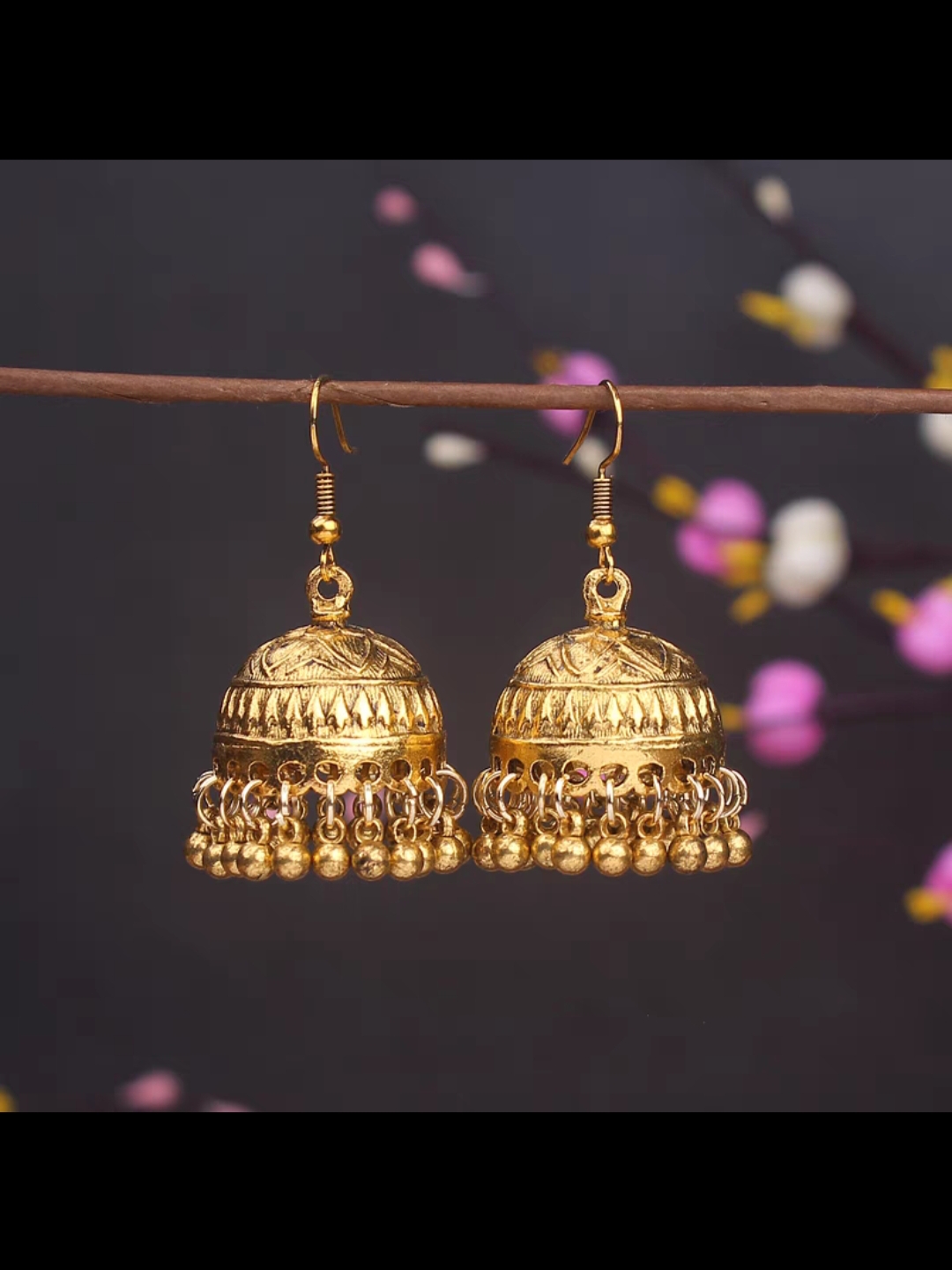 合金耳饰 民族风藏式饰鸟笼粉色金色银色显脸小精致