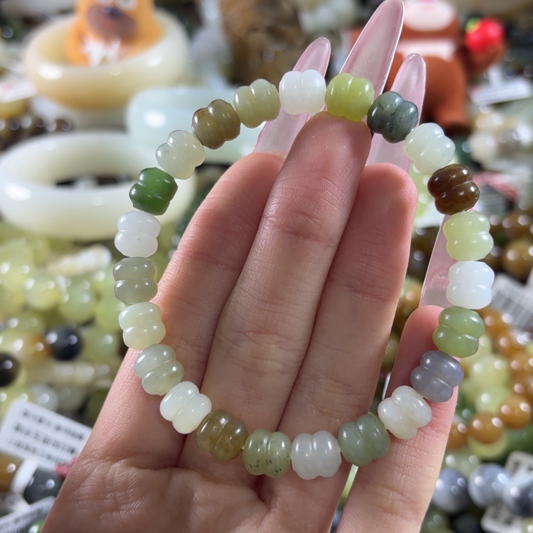 和田玉未镶嵌手链452