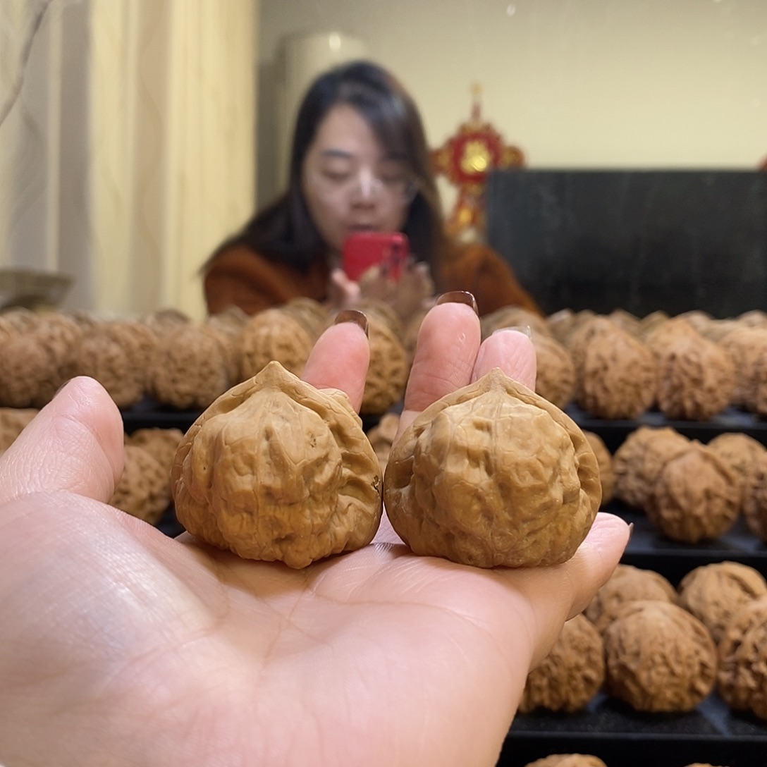 把件文玩核桃天**愿古蟾有虫眼