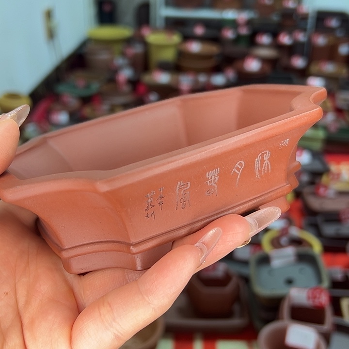 紫砂花盆小花盆雅致的