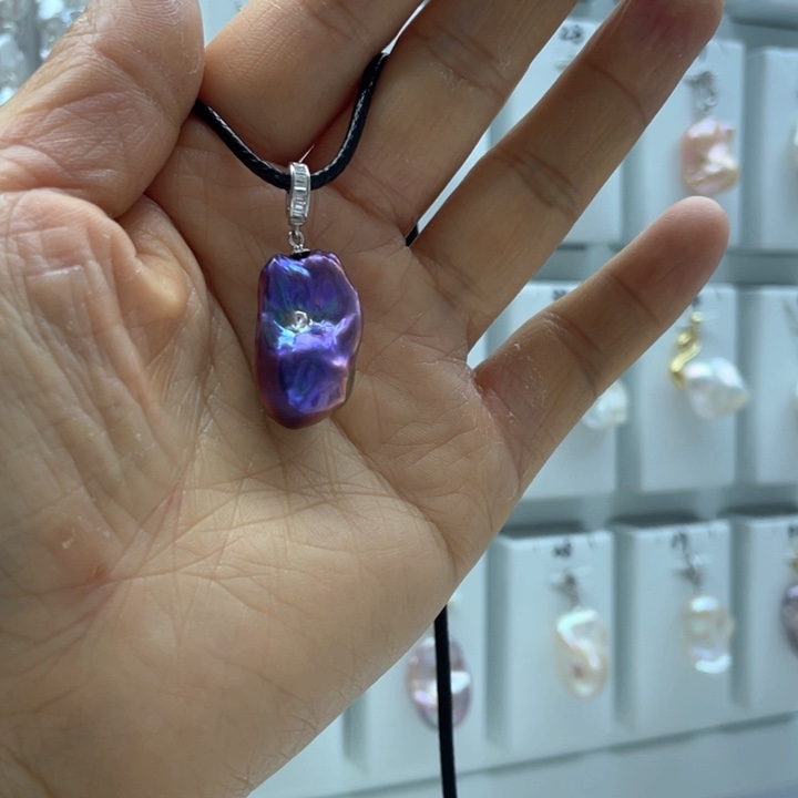 淡水珍珠颈饰银S925镶嵌