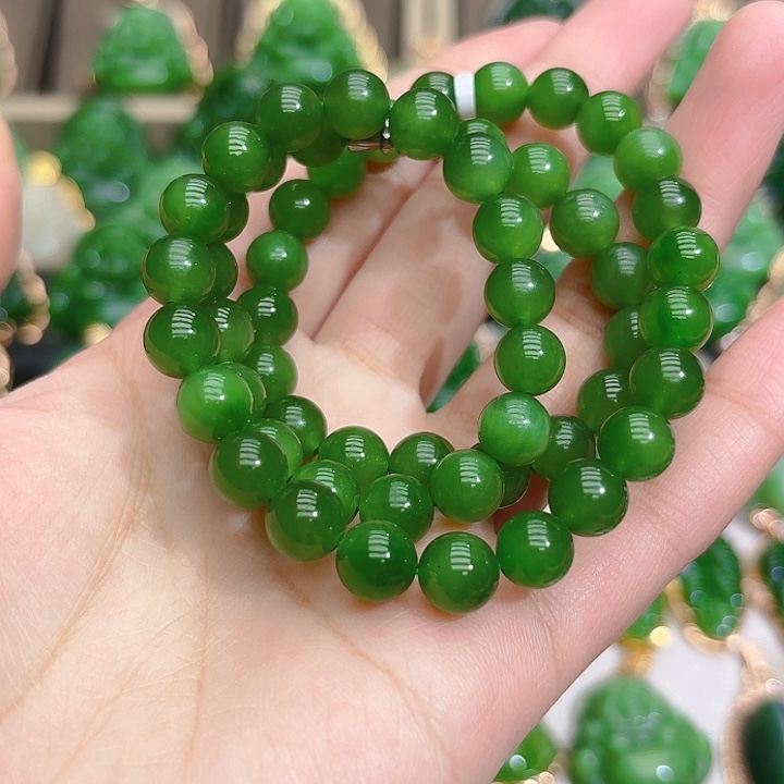 和田玉（碧玉）项链未镶嵌卡八项链