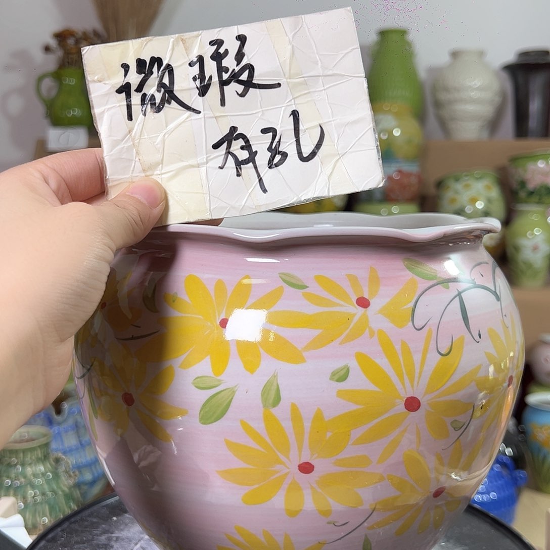 景德镇陶瓷花盆花器瑕258