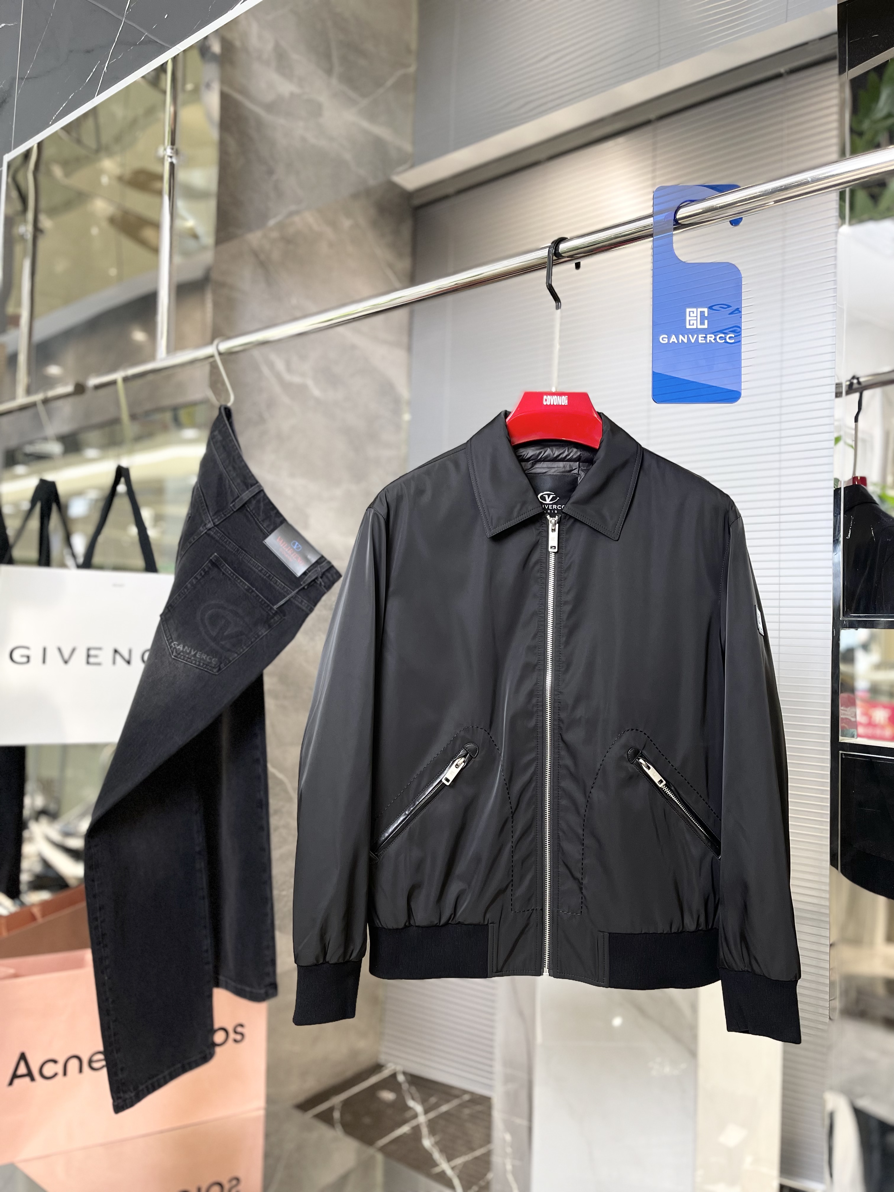 男士夹克款翻领鹅绒服6286