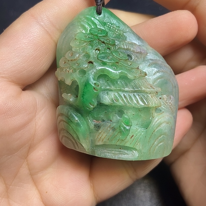 用***5白玉菩提吊坠精品文玩