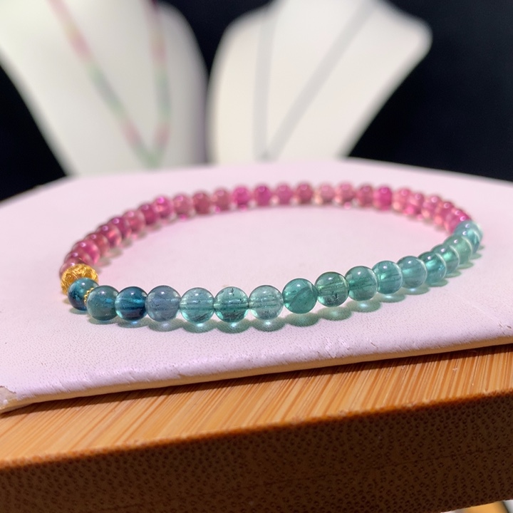 双色碧玺手链未镶嵌