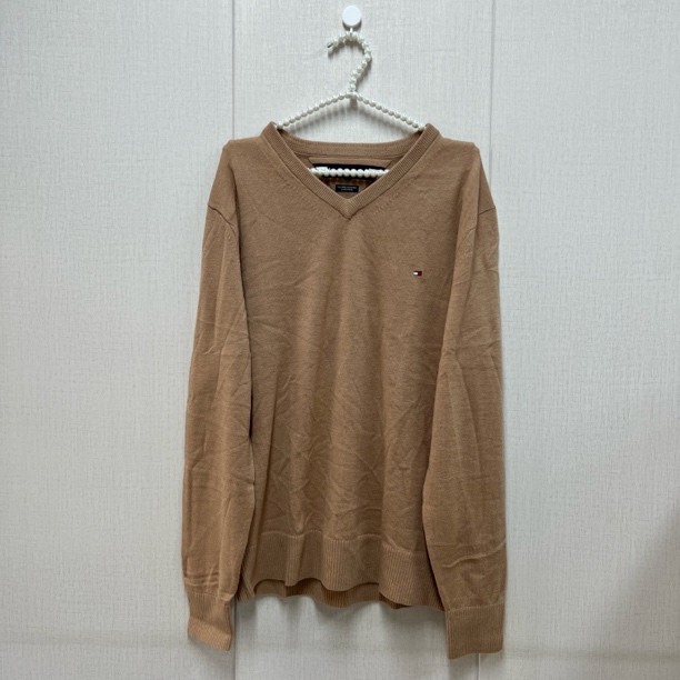 tommy hilfiger/汤米 to163 棕色针织毛衣 百搭时尚