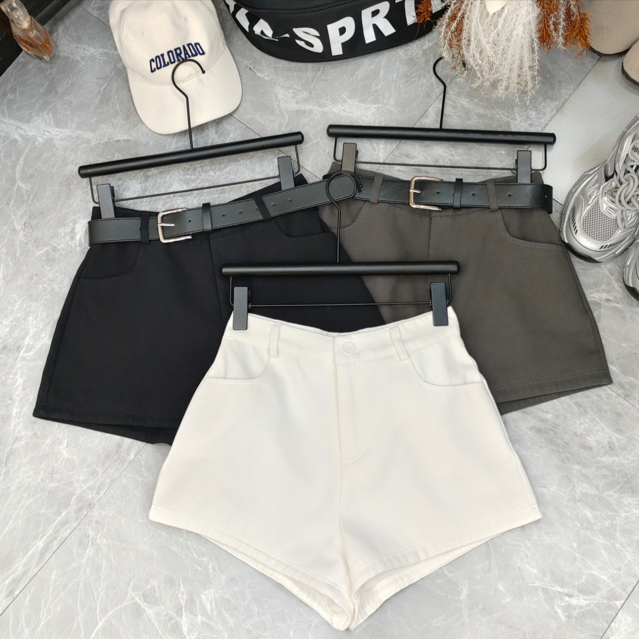 【2025夏季新款纯色短裤】百搭A字女ins显瘦韩版高腰显腿长热裤