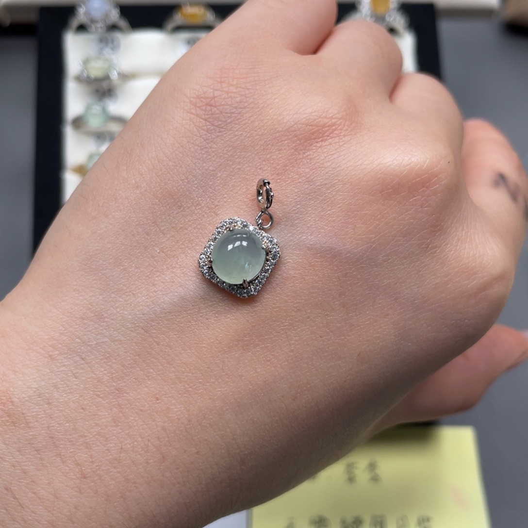 翡翠银S925镶嵌戒指福利款不退不换