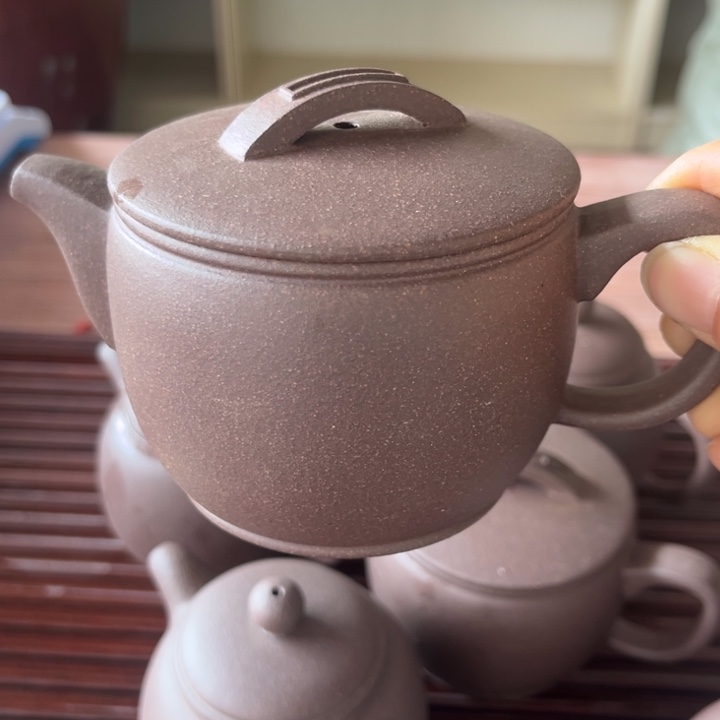 紫砂茶壶大水潭紫泥汗瓦270CC