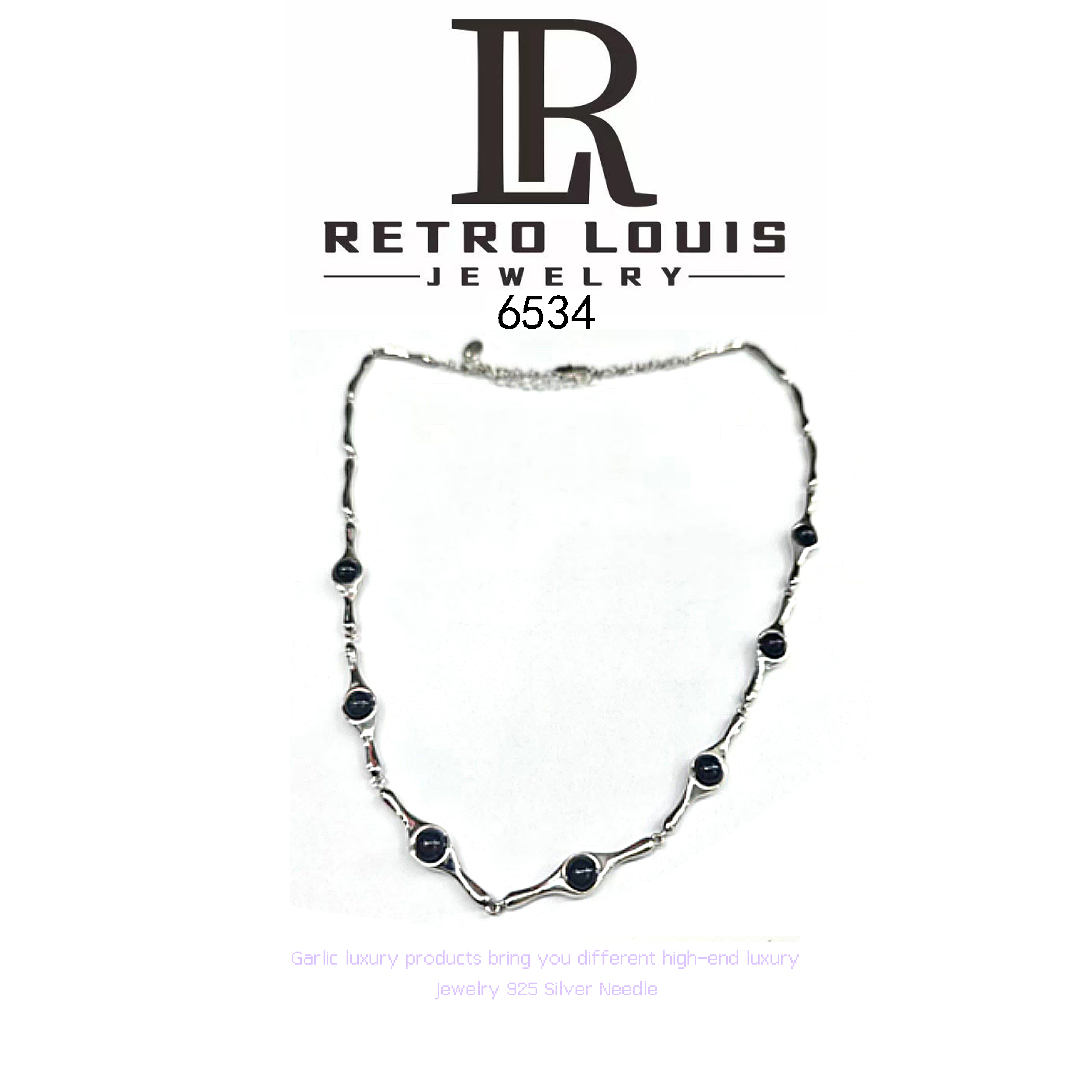 铜合金项链 Retro Louis项链~6534（43+8cm）