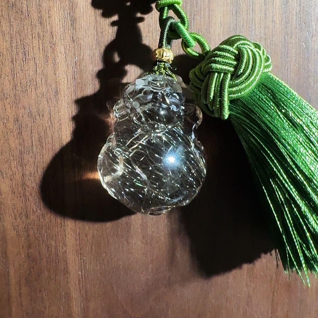 颈饰银S925镶嵌水晶星**睡天然水晶挂件2600