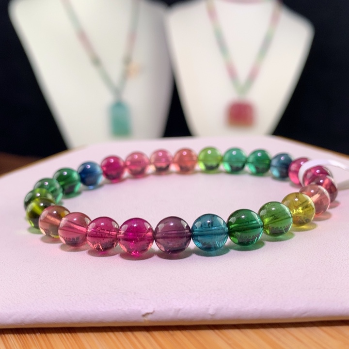 双色碧玺手链未镶嵌