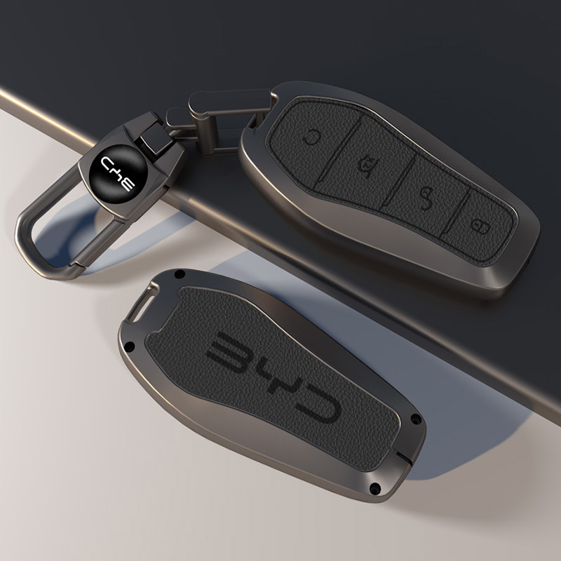 比亚迪汽车钥匙套壳扣汉海鸥宋pro秦lplus dmi海豚唐海豹06女士皮