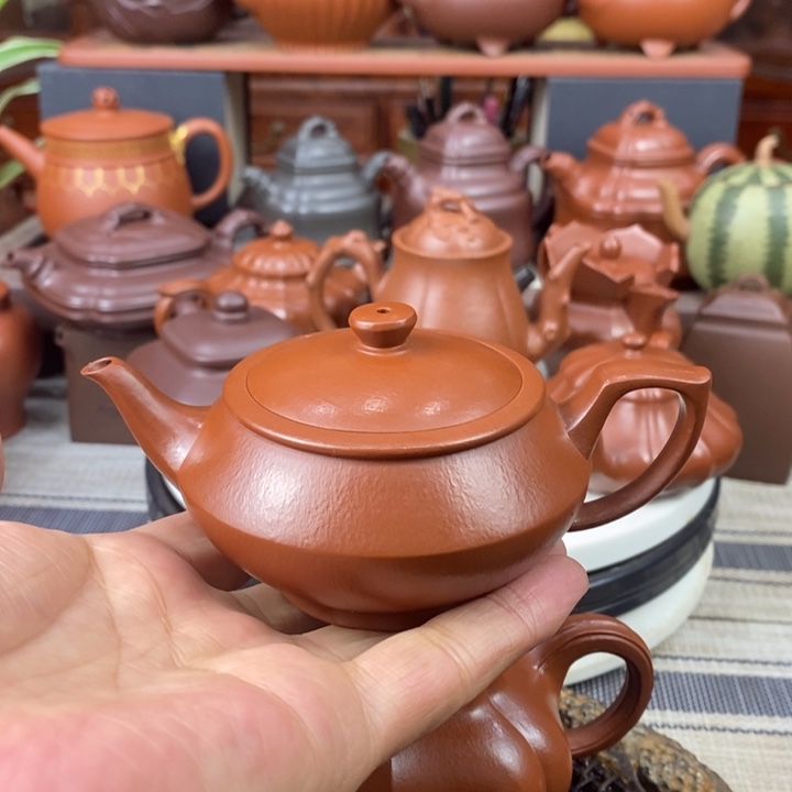 紫砂茶壶全手工汉云130cc原矿赵庄朱泥