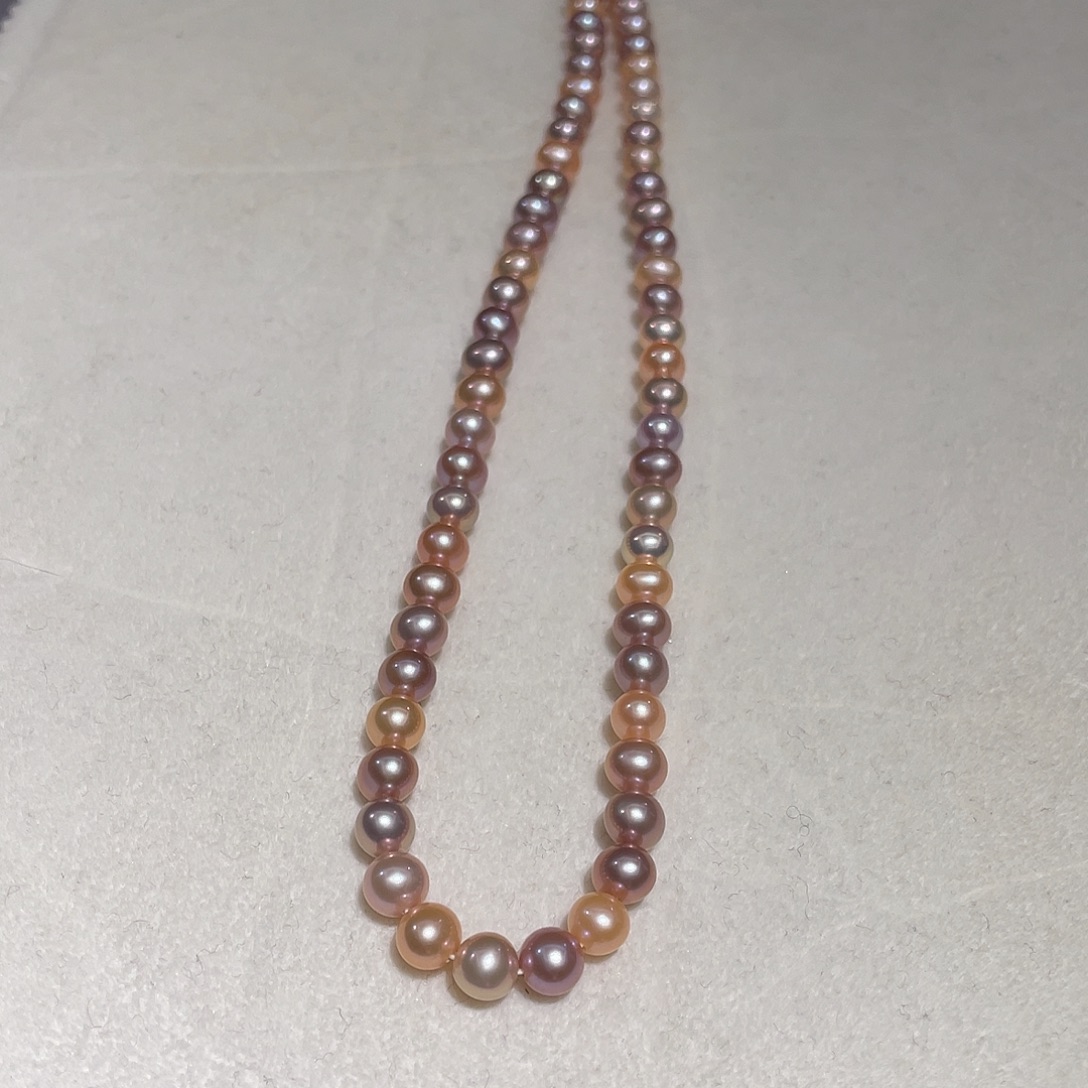 银S925镶嵌颈饰淡水珍珠