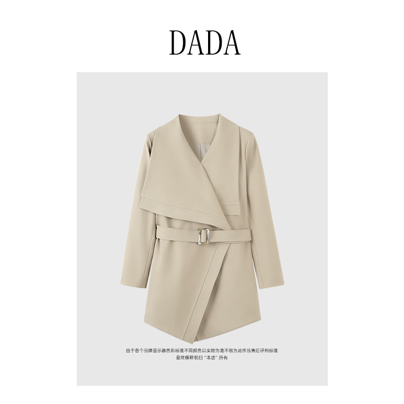 PANG DADA【琥珀流光】早秋英伦风中长款高级感显瘦时尚大衣25A0072