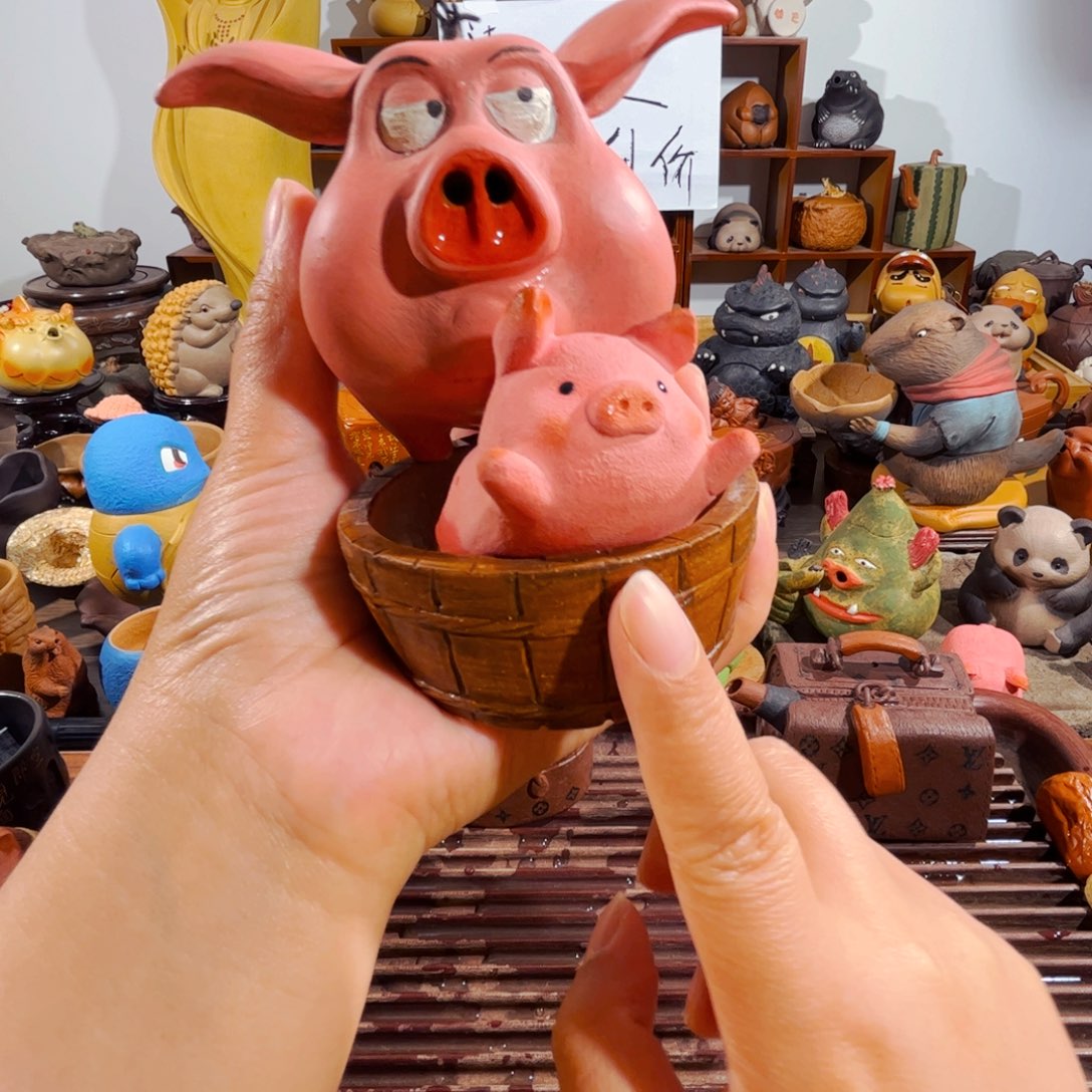 茶壶紫砂এ***࿐纯手工制作过程就是