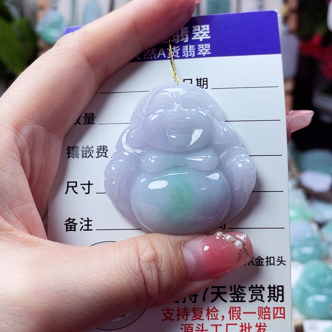 翡翠未镶嵌颈饰佛公19