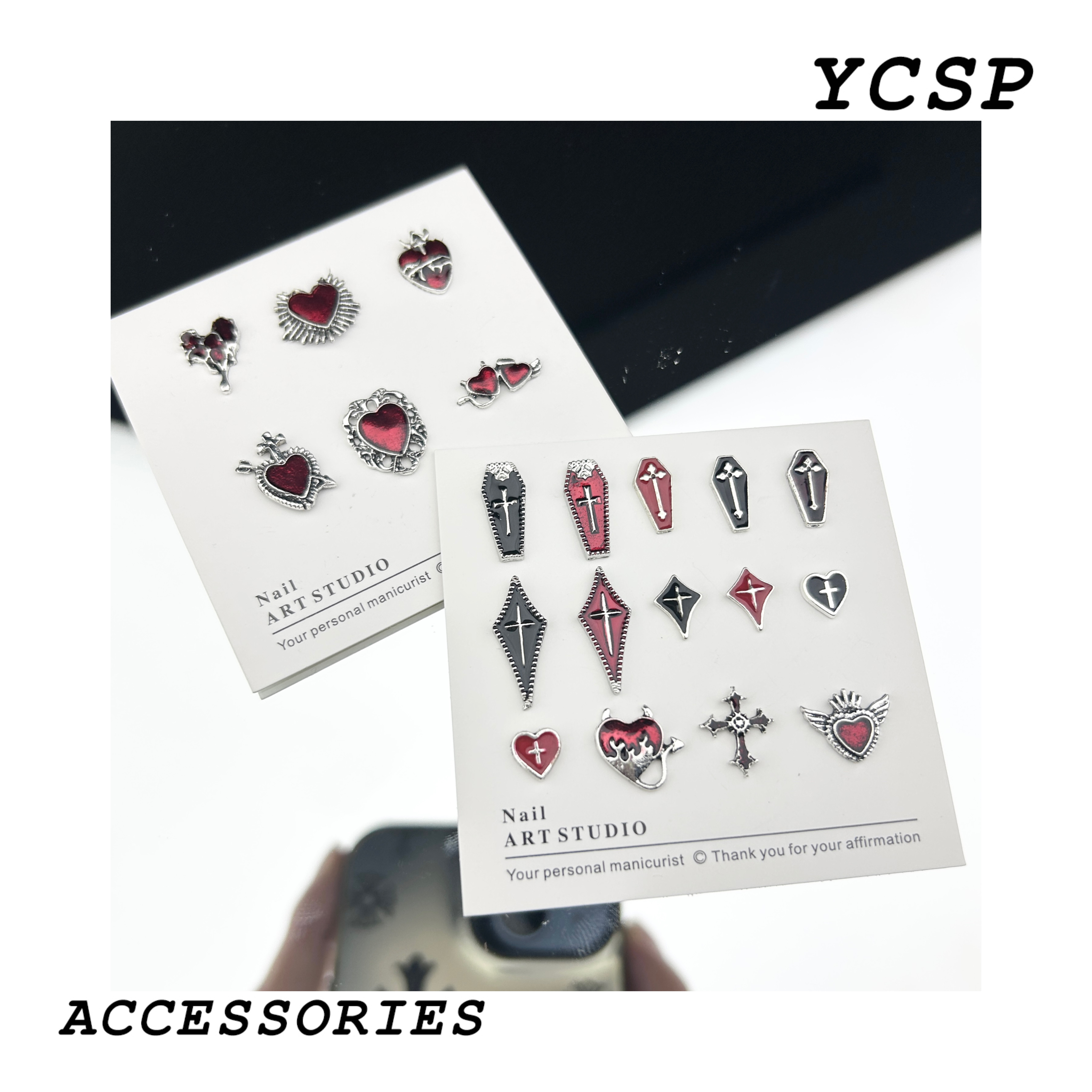 【血红美甲饰品】哥特/暗黑/血浆/美甲饰品/美甲滴油合金饰品