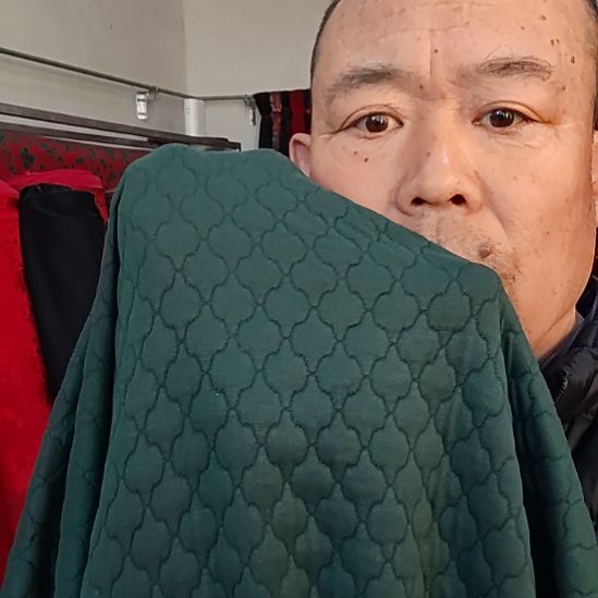 棉面三层夹丝布料