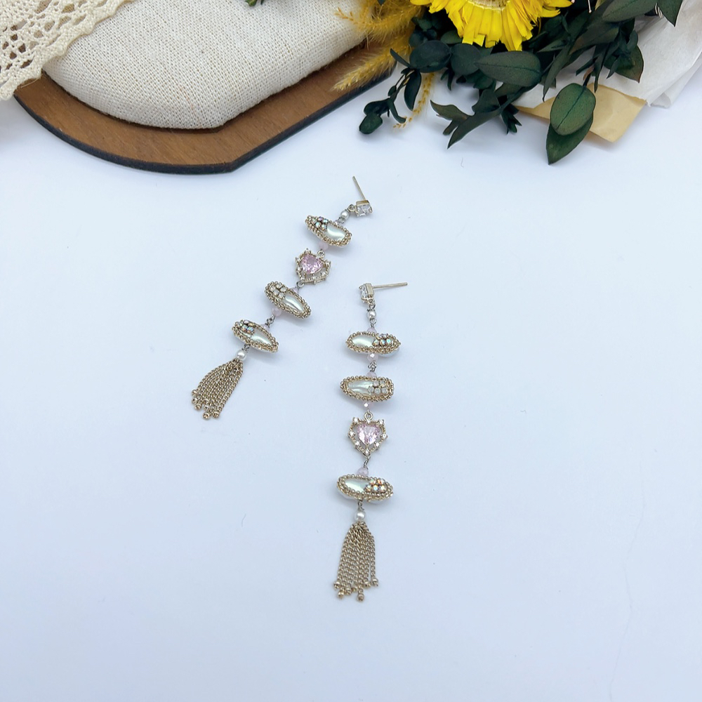 铜合金仿珍珠耳饰 银针 03205 好啊商店 AB款长款耳坠