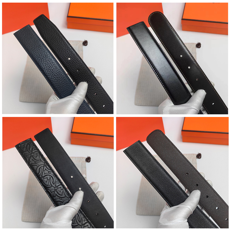 适用于菲拉格慕替换带身 不带头无头双面头层真皮皮带带条男女士