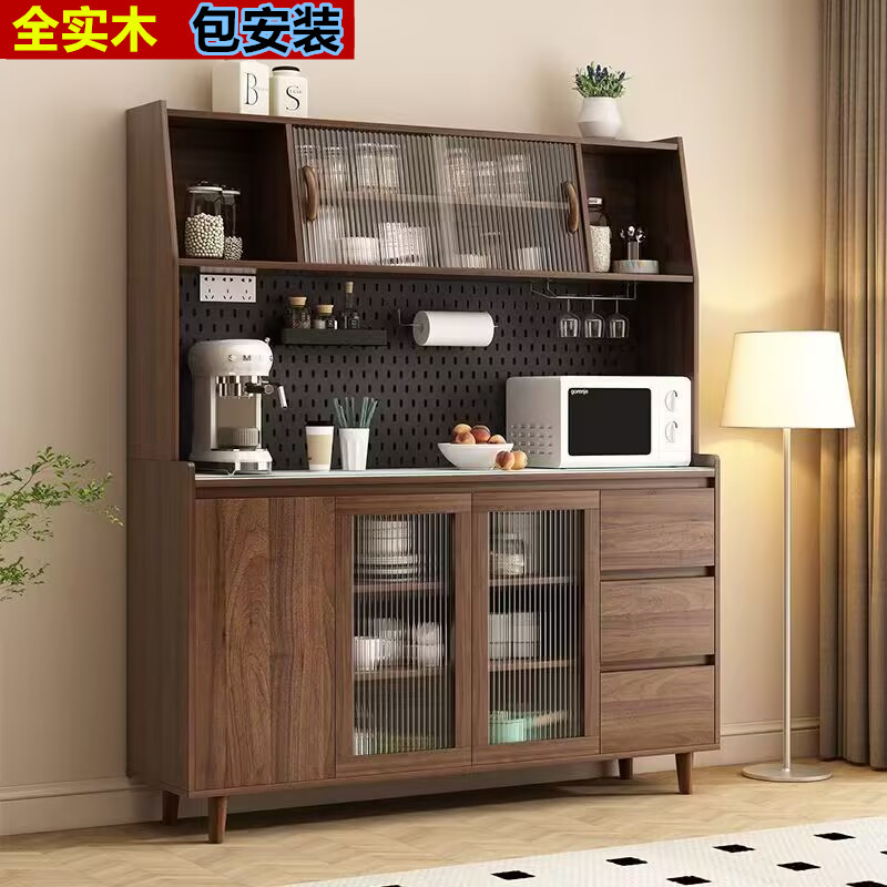 全实木餐边柜鞋柜一体靠墙酒柜茶水柜碗柜大容量厨房储物柜收纳柜