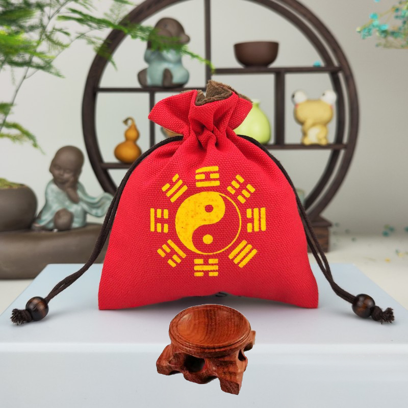 宠粉定制款葫芦摆件专用实木檀木底座加专属双层加绒加厚高档锦袋