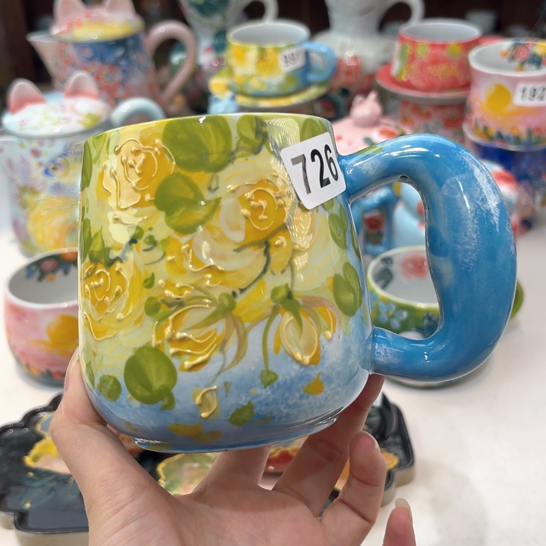 景德镇手绘高温釉下彩陶瓷茶具