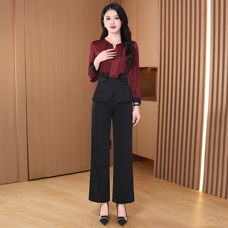 新款优雅新款气质时尚大气休闲收腰套裤-21432-q