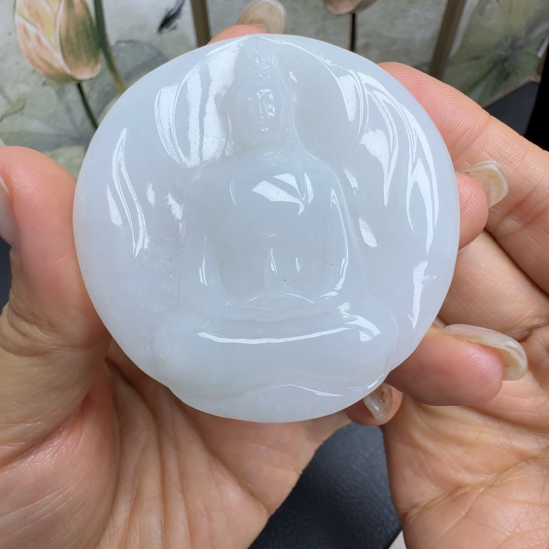 翡翠未镶嵌颈饰素衣