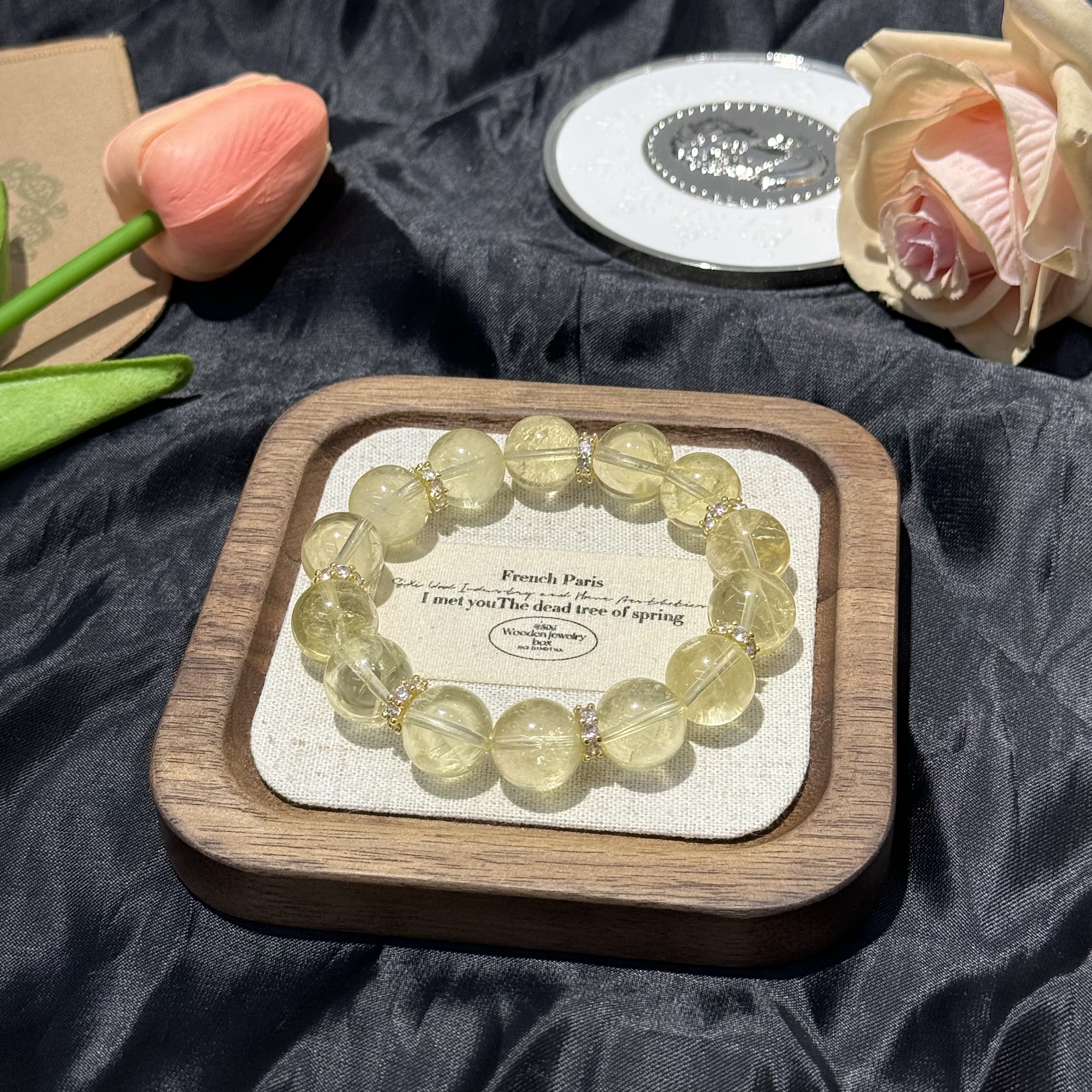 天然黄水晶黄阿塞手串手链 多样性发其一Z309