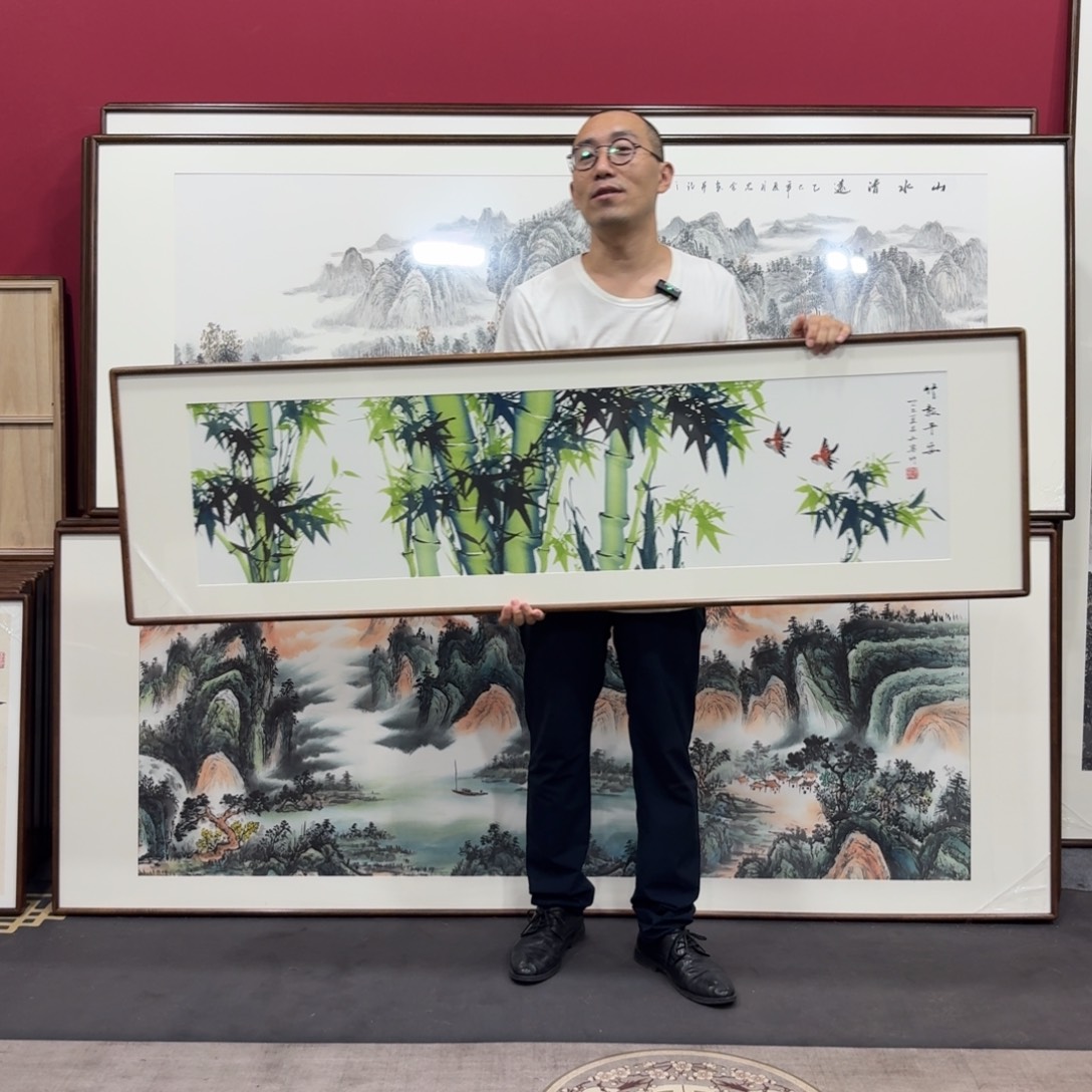 国画带框绘画160/45尺寸
