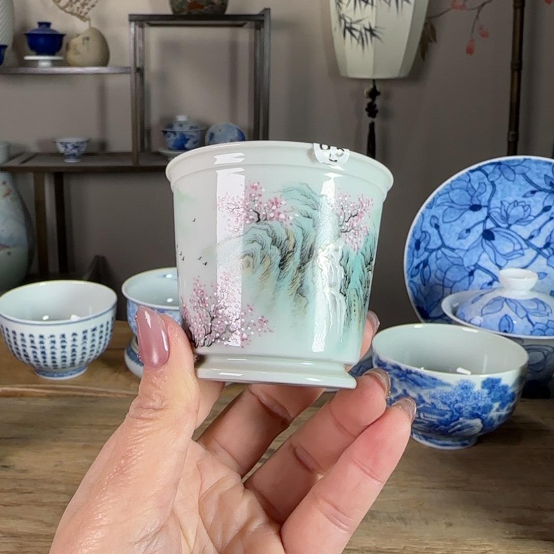 杯景德镇陶瓷柴烧多人