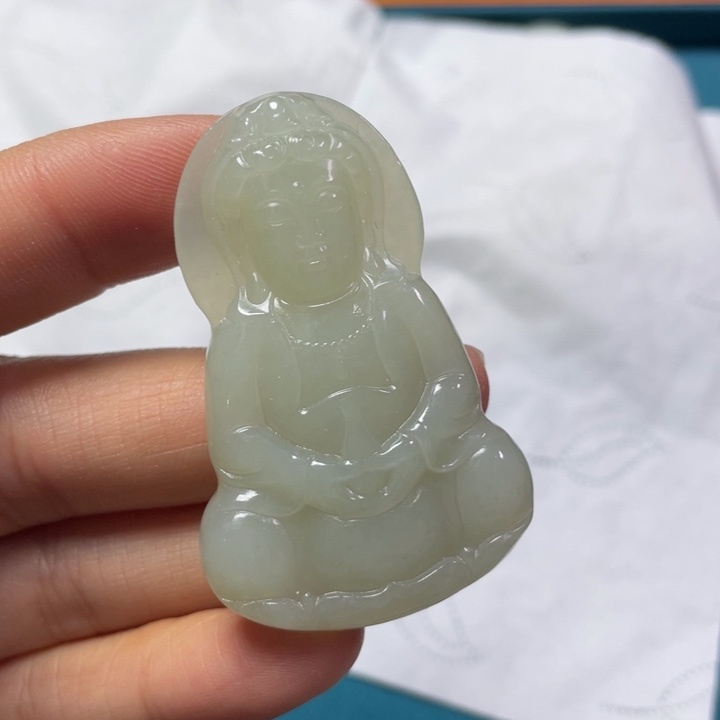 和田玉吊坠(不含链)未镶嵌观音4