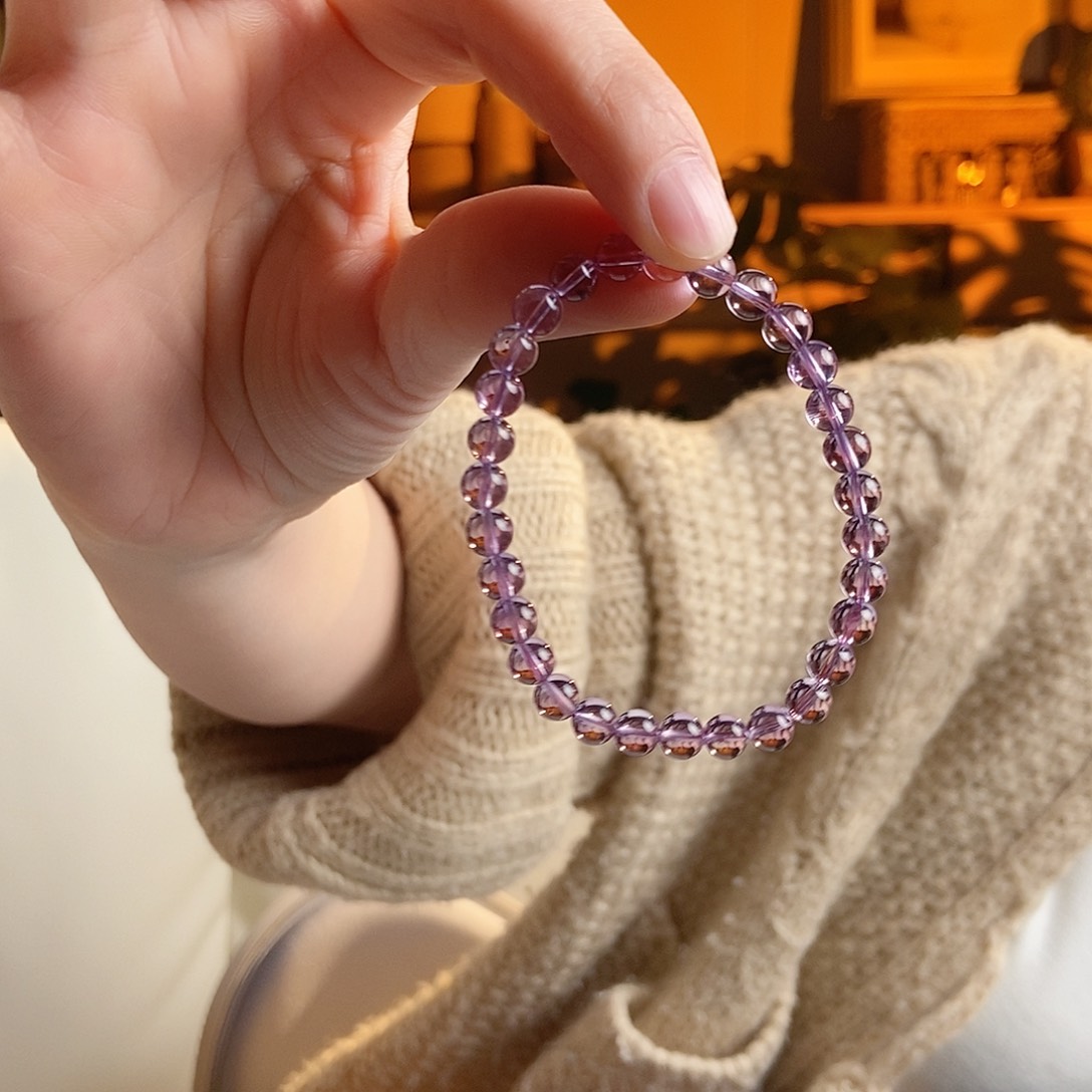 未镶嵌手串紫晶天然玻利维亚紫水晶手串6mm
