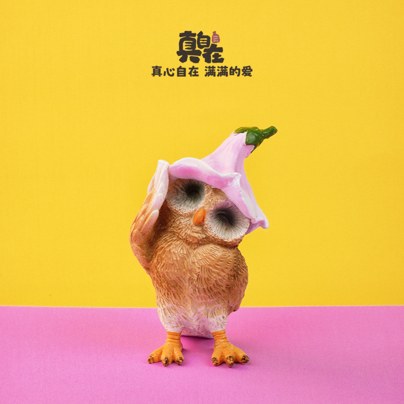 创意可爱猫头鹰家居装饰品仿真动物桌面小摆件酒柜电视柜工艺品个