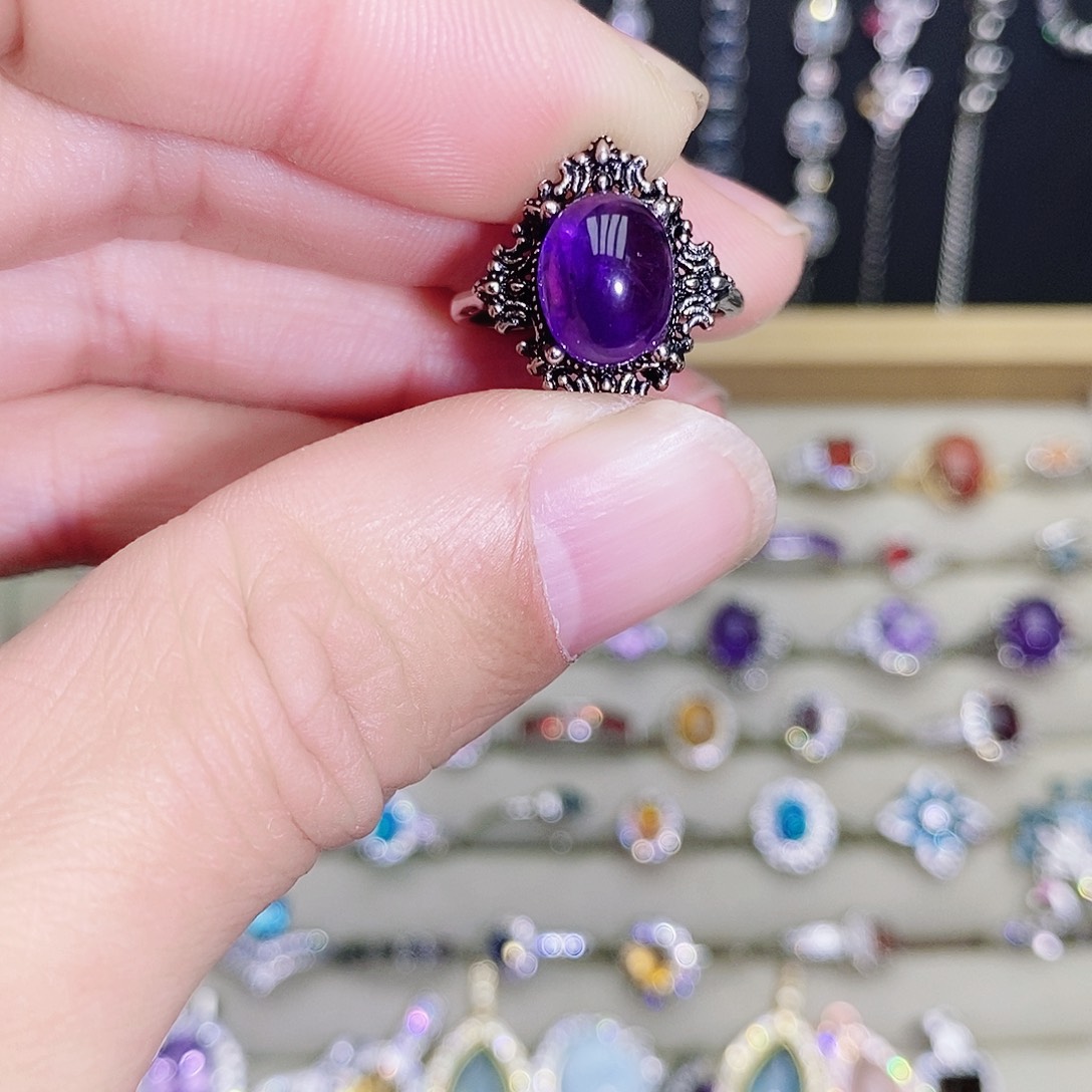 未镶嵌戒指紫晶4889