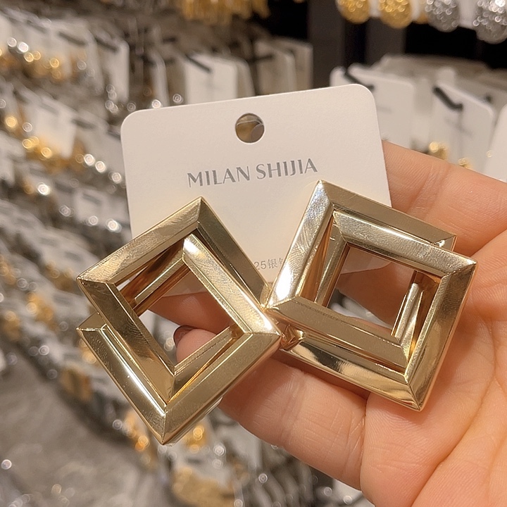 锆石纯铜合金时尚耳环