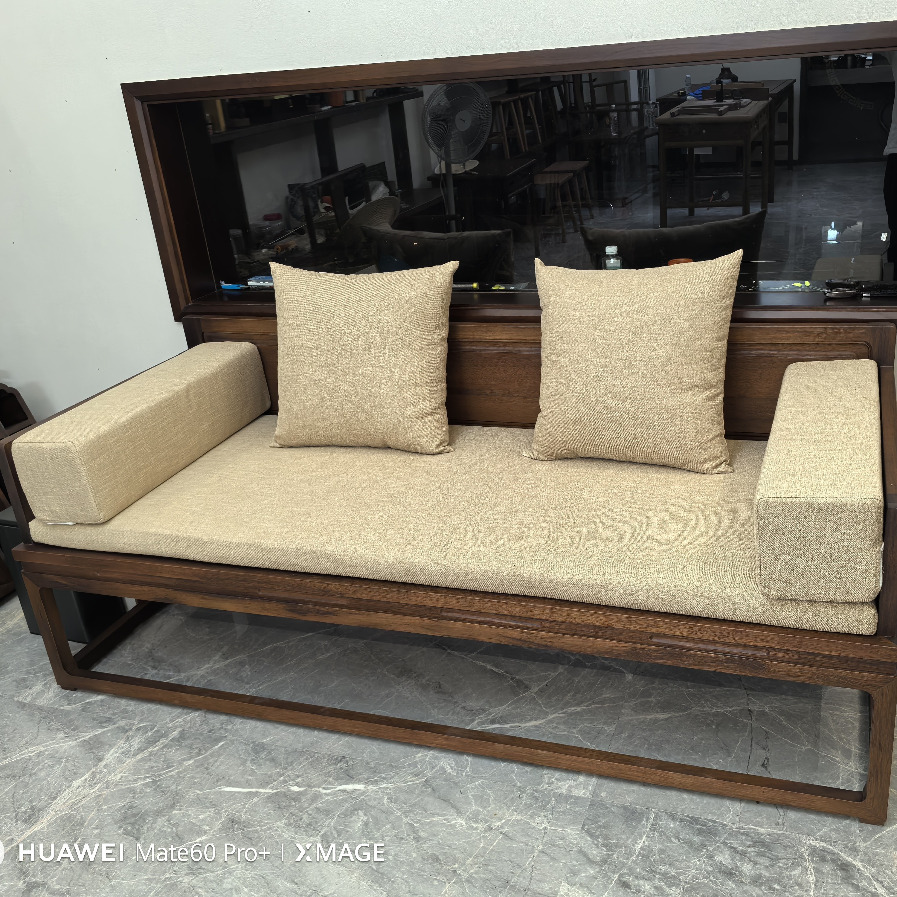 印尼菠萝格罗汉床，三人位沙发，休闲沙发