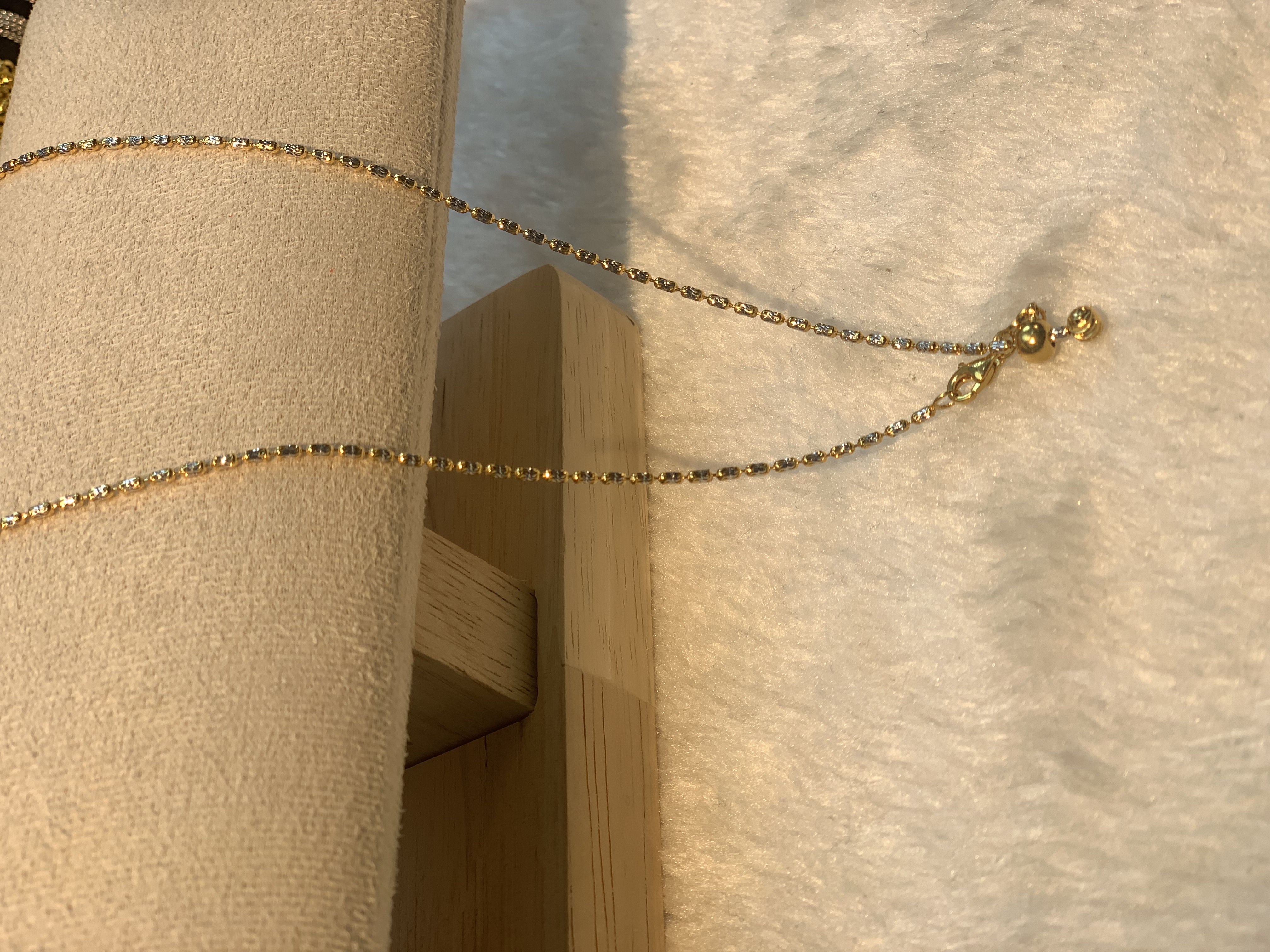 时尚百搭项链项圈 抽拉双色筒珠项链