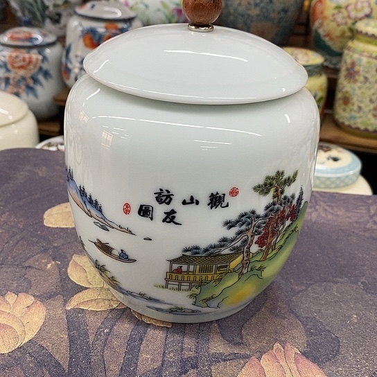 盖子款陶瓷陶瓷茶叶罐密封罐