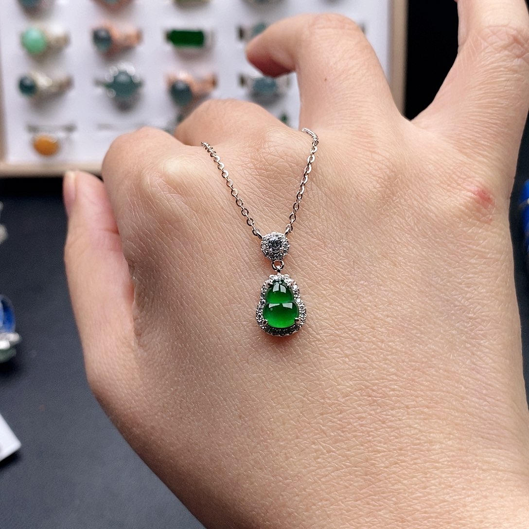 翡翠银S925镶嵌戒指