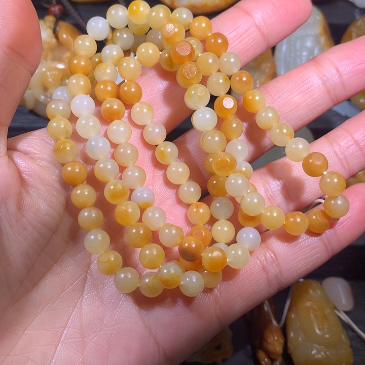 和田玉颈饰未镶嵌双****文