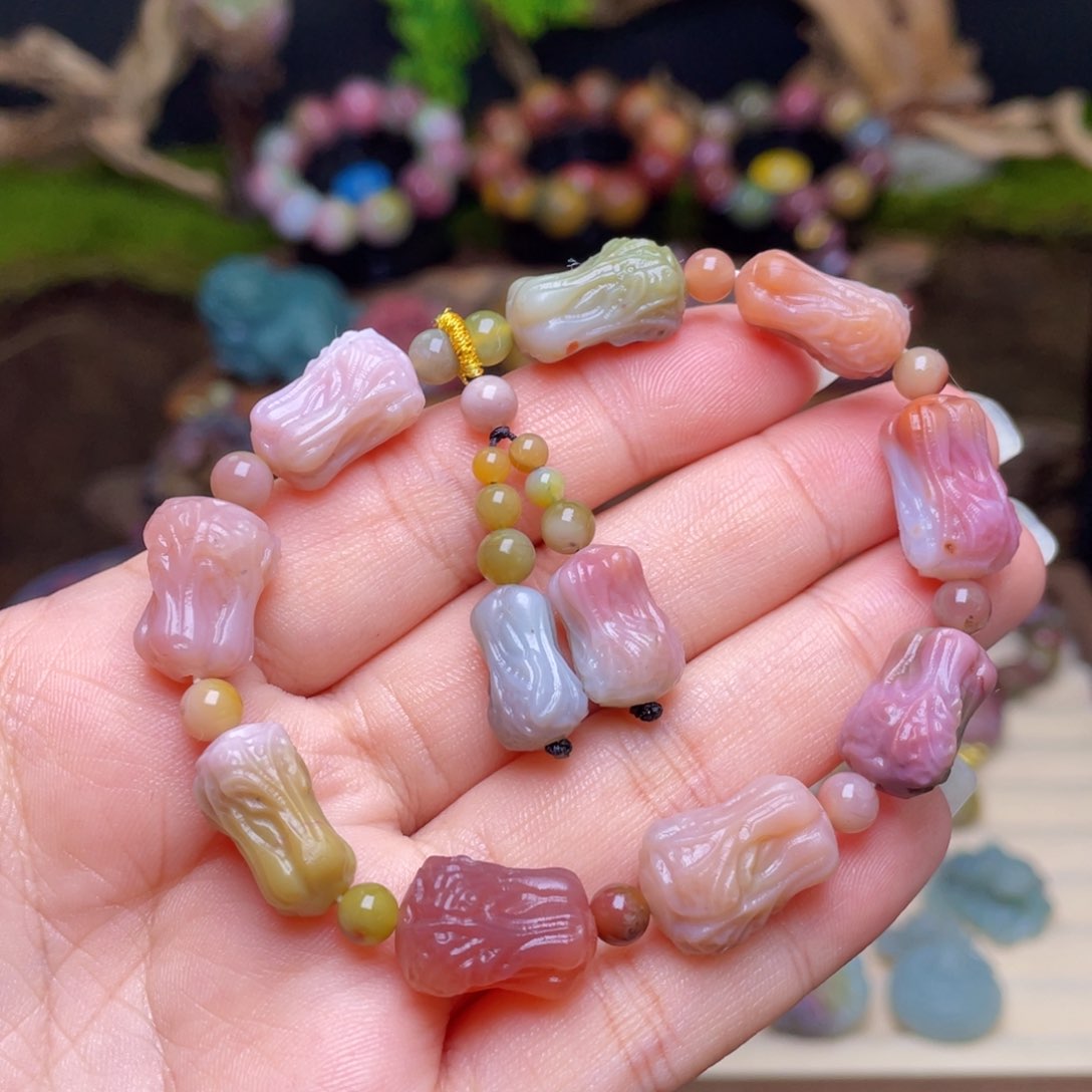 玛瑙/玉髓未镶嵌珠宝半成品盐源玛瑙白菜